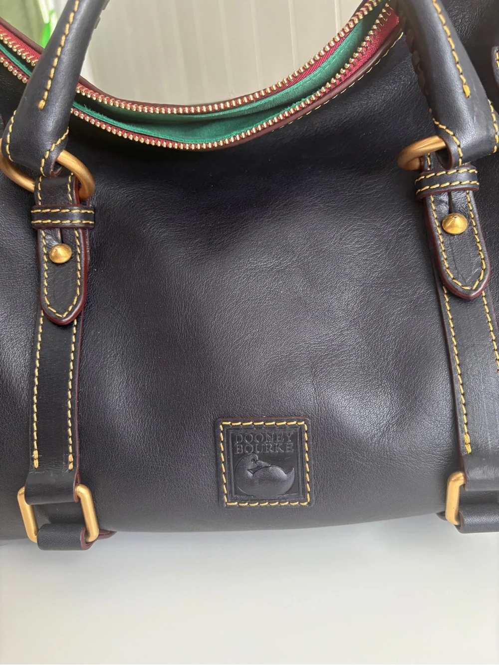 Navy Dooney & Bourke Florentine Satchel
